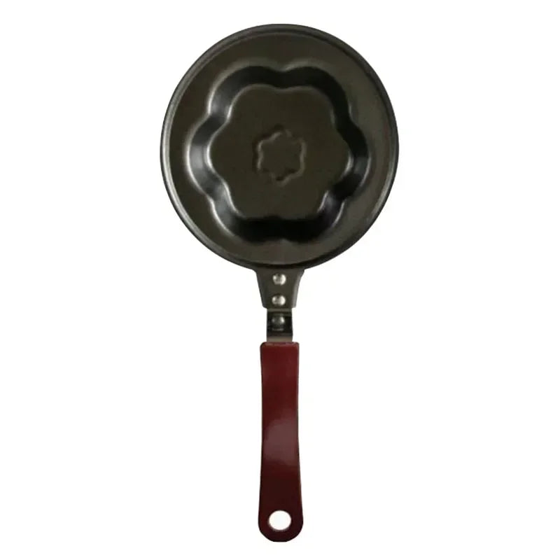 Egg Pan Stainless Steel Non-Stick Wooden Handle