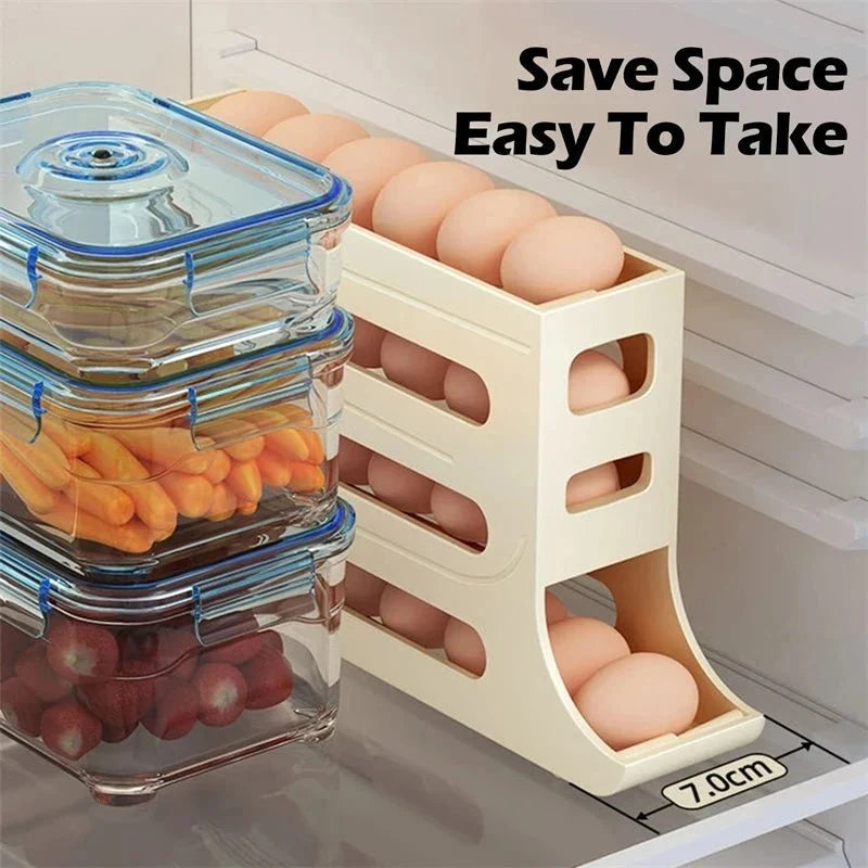 Egg Storage Box Rolling Design 30-Egg Capacity
