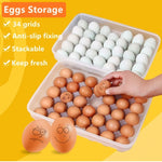 Egg Storage Box Stackable Pull-Out Drawer 34-Egg Capacity BPA-Free