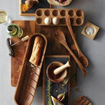 Egg Storage Box Wooden Countertop Organizer