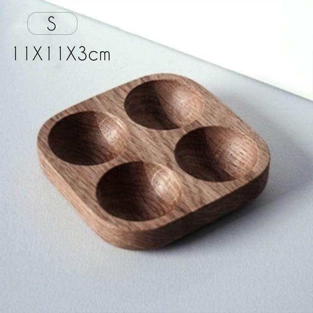 Egg Storage Box Wooden Countertop Organizer
