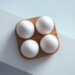 Egg Storage Box Wooden Countertop Organizer