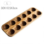 Egg Storage Box Wooden Countertop Organizer