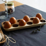 Egg Storage Box Wooden Countertop Organizer