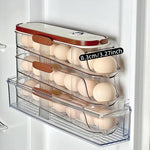 Egg Storage Organizer Automatic Rolling Transparent Container
