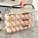 Egg Storage Organizer Automatic Rolling Transparent Container