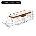 Egg Storage Organizer Automatic Rolling Transparent Container