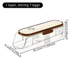 Egg Storage Organizer Clear Automatic Rolling Fridge Container