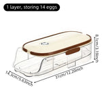 Egg Storage Organizer Clear Automatic Rolling Fridge Container