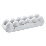 Egg Storage Tray Lidded Refrigerator Organizer 12 or 18 Egg Capacity