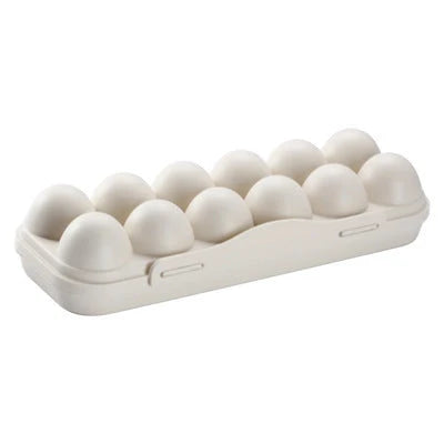 Egg Storage Tray Lidded Refrigerator Organizer 12 or 18 Egg Capacity
