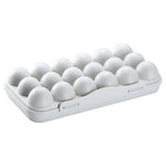 Egg Storage Tray Lidded Refrigerator Organizer 12 or 18 Egg Capacity