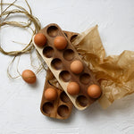 Egg Tray Sustainable Wood Holds 12 Eggs