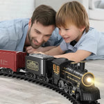 Electric Christmas Train Set Flexible Track Battery-Powered