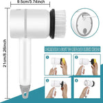 Electric Cleaning Brush Cordless With Interchangeable Heads & Three Speeds