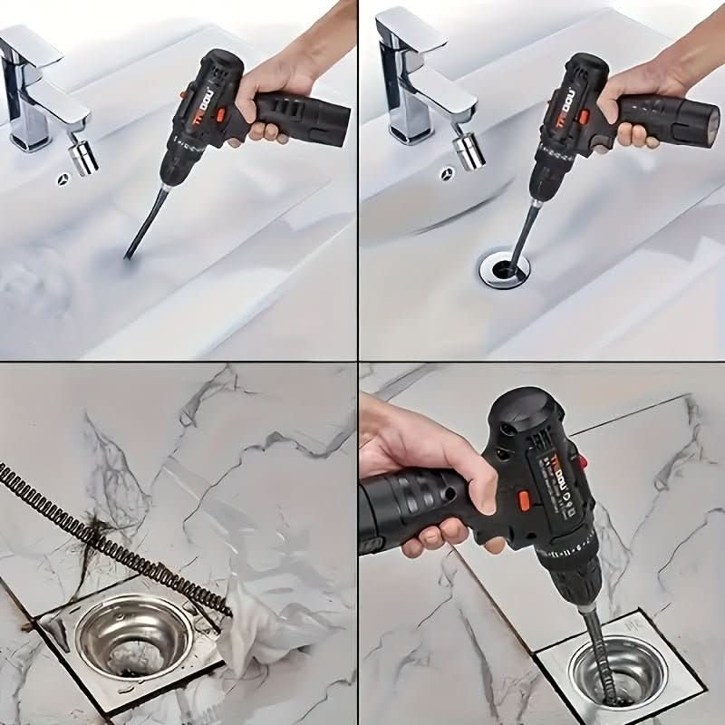 Electric Drain Cleaner Motor-Powered With 4.9-Ft Flexible Cable