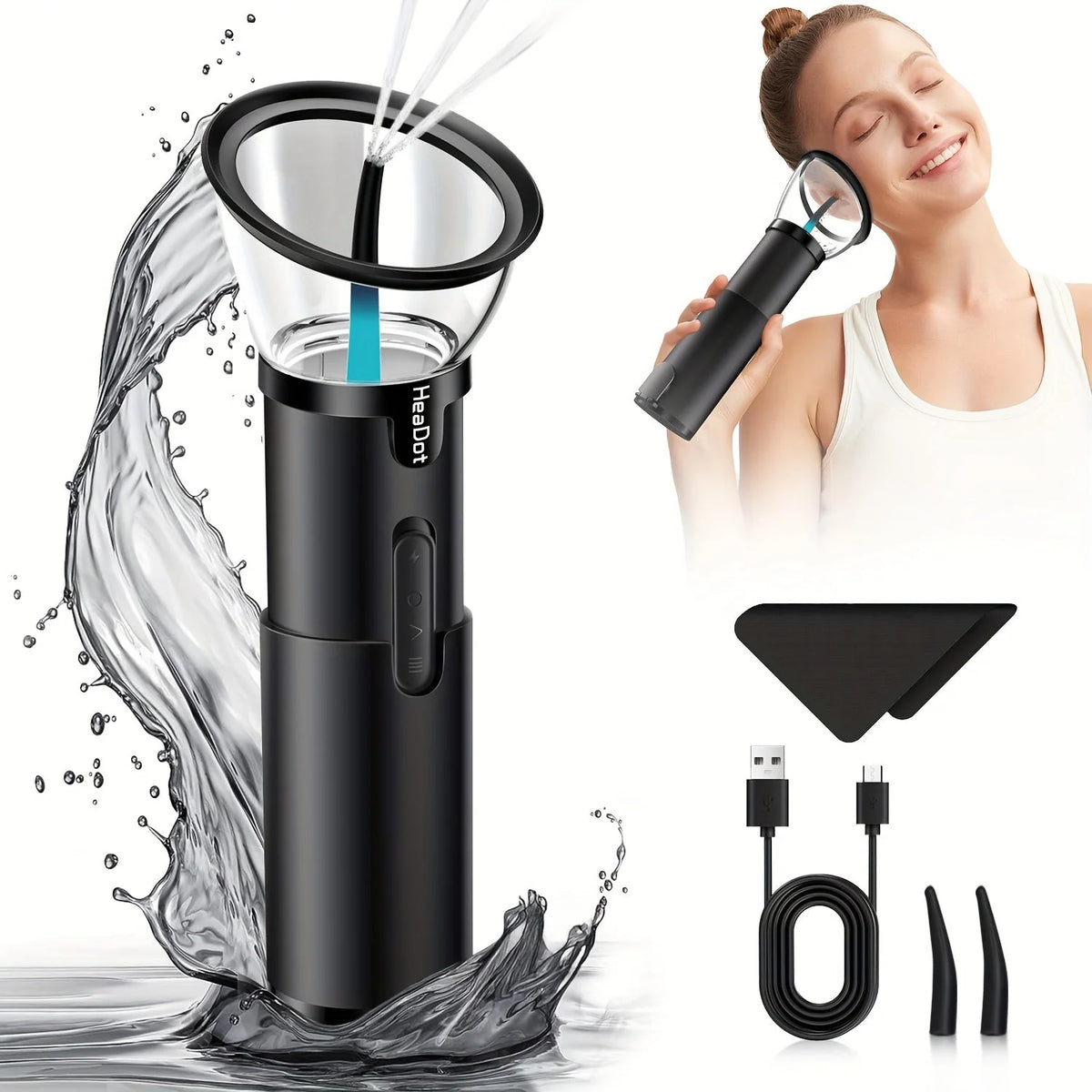 Electric Ear Cleaner USB Rechargeable 6 Silicone Tips