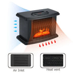 Electric Fireplace Heater Realistic Flame Effect Timer Function