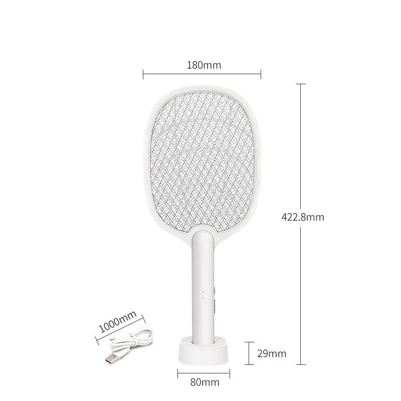 Electric Fly Swatter 3000V Dual-Mode USB Rechargeable