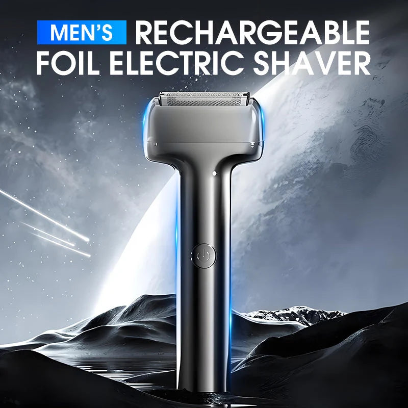 Electric Foil Shaver Rinseable 60-Minute Battery Rechargeable