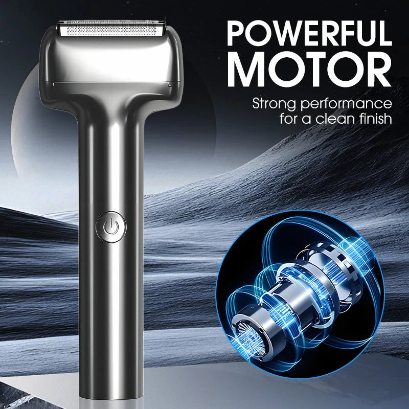 Electric Foil Shaver Rinseable 60-Minute Battery Rechargeable