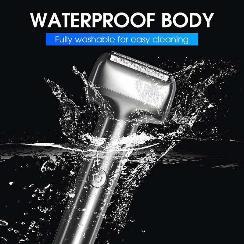Electric Foil Shaver Rinseable 60-Minute Battery Rechargeable