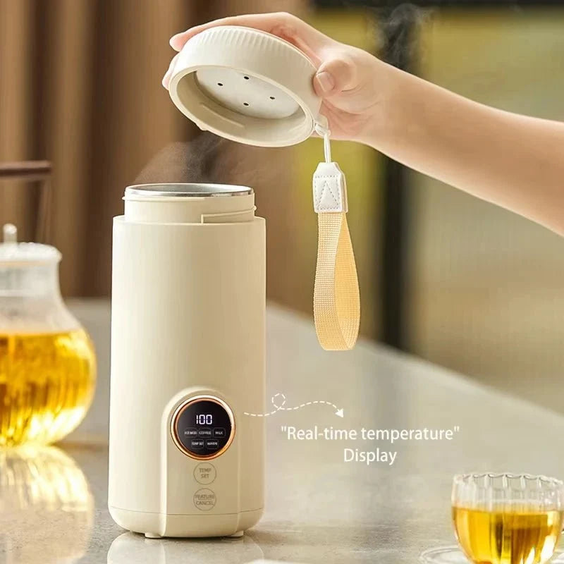 Electric Kettle Compact Travel Adjustable Temperature 18.6 Fl Oz