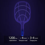 Electric Mosquito Swatter USB Rechargeable Triple Safety Mesh