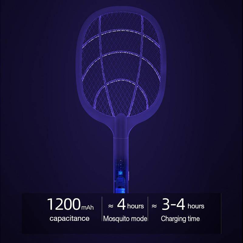 Electric Mosquito Swatter USB Rechargeable Triple Safety Mesh