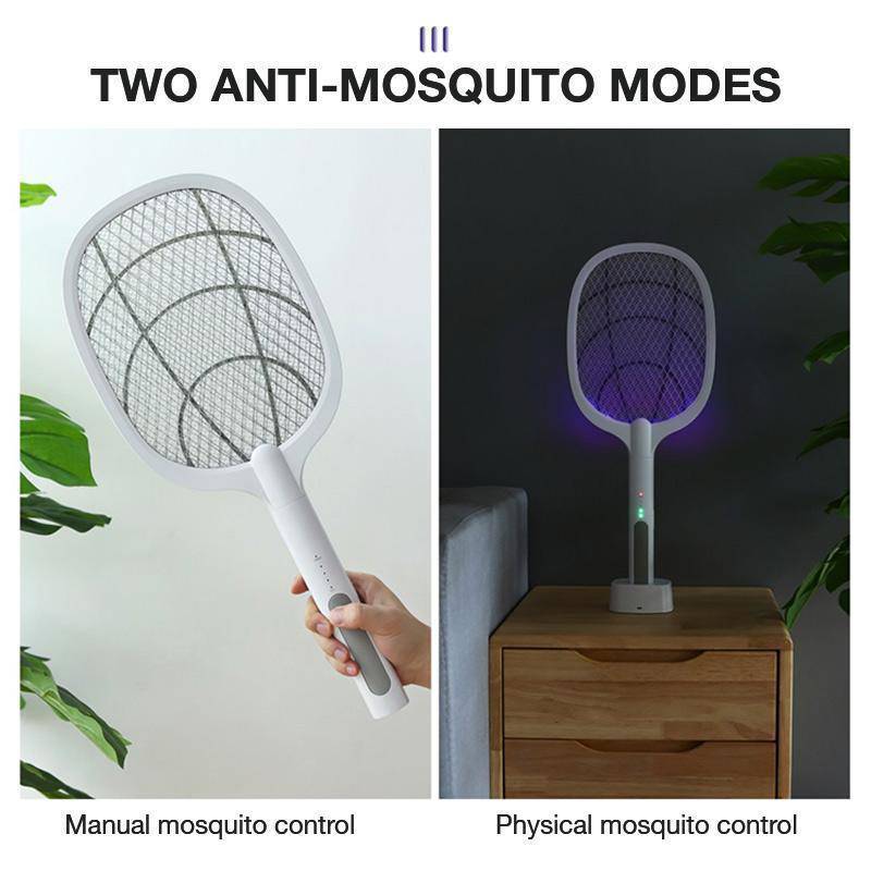 Electric Mosquito Swatter USB Rechargeable Triple Safety Mesh