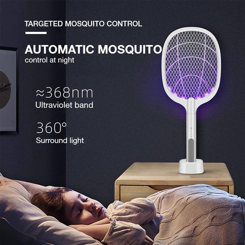 Electric Mosquito Swatter USB Rechargeable Triple Safety Mesh