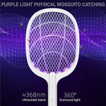 Electric Mosquito Swatter USB Rechargeable Triple Safety Mesh