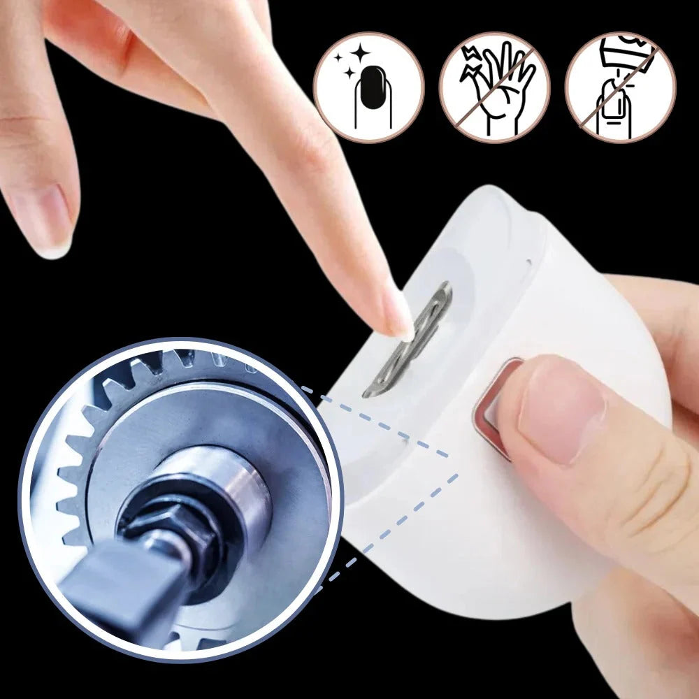 Electric Nail Clipper Automatic Smoothing Built-In Light Two Speeds