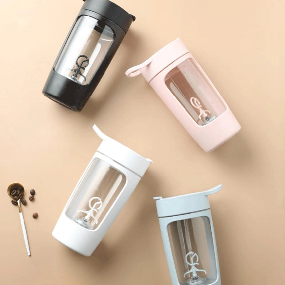 Electric Protein Shaker Bottle Self-Mixing BPA-Free Leakproof