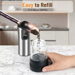 Electric Salt And Pepper Mill Set Rechargeable Adjustable Grind LED Display