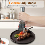 Electric Salt And Pepper Mill Set Rechargeable Adjustable Grind LED Display