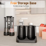 Electric Salt And Pepper Mill Set Rechargeable Adjustable Grind LED Display