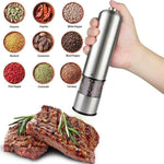 Electric Salt & Pepper Grinder Adjustable Coarseness One-Handed Operation