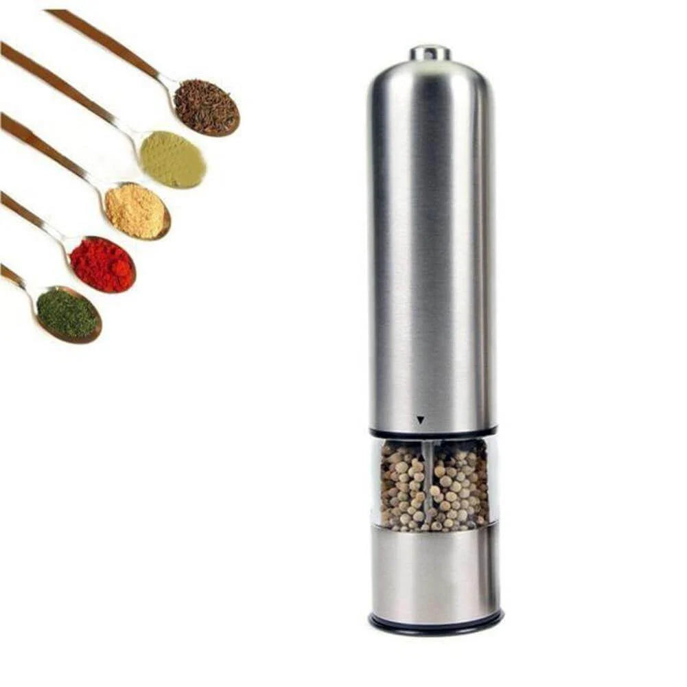 Electric Salt & Pepper Grinder Adjustable Coarseness One-Handed Operation