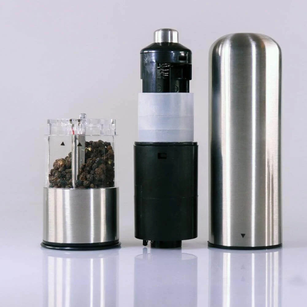 Electric Salt & Pepper Grinder Adjustable Coarseness One-Handed Operation