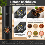 Electric Salt & Pepper Grinder Set Tilt-Activated Adjustable Grind