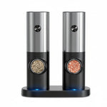 Electric Salt & Pepper Mill Set Adjustable Grind Ceramic Grinder
