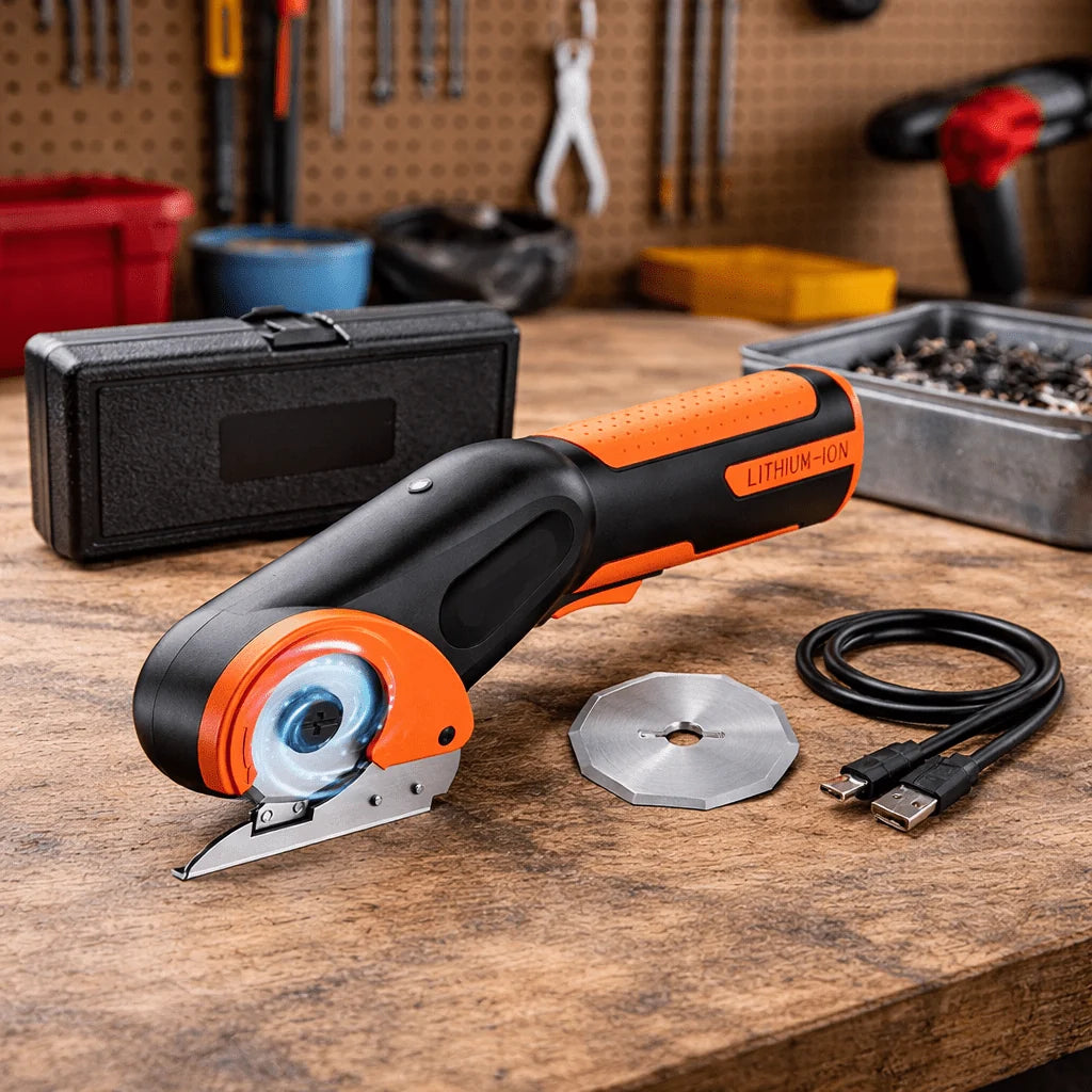 Electric Scissors Cordless Self-Sharpening Up to 120-Minute Battery Life