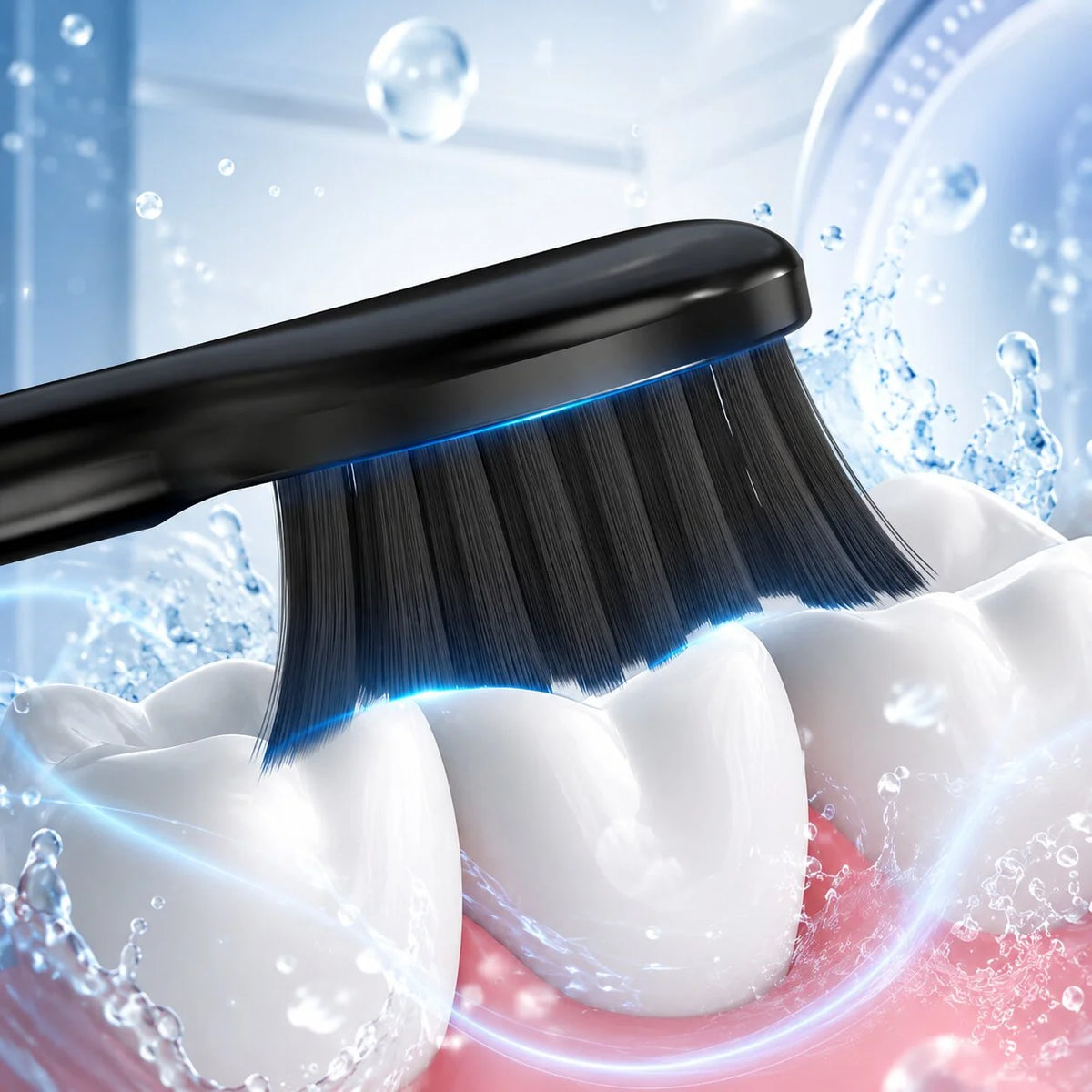 Electric Sonic Toothbrush Quiet USB Rechargeable 8 Replacement Heads