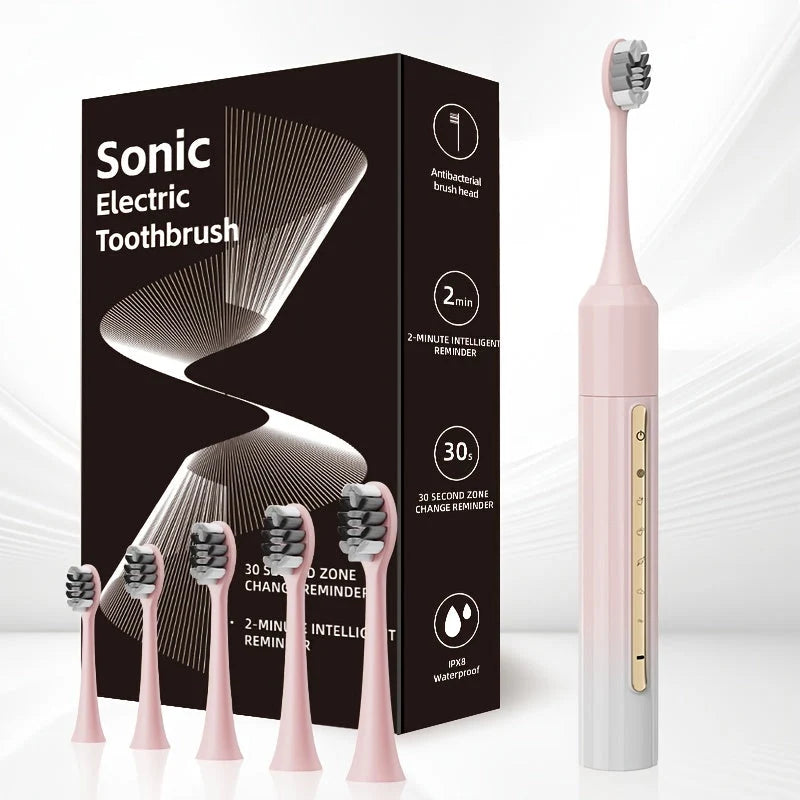 Electric Toothbrush Sonic 40,000 Vibrations USB Rechargeable Waterproof