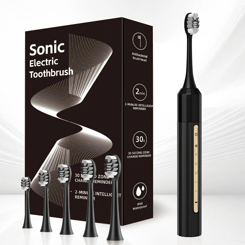 Electric Toothbrush Sonic 40,000 Vibrations USB Rechargeable Waterproof
