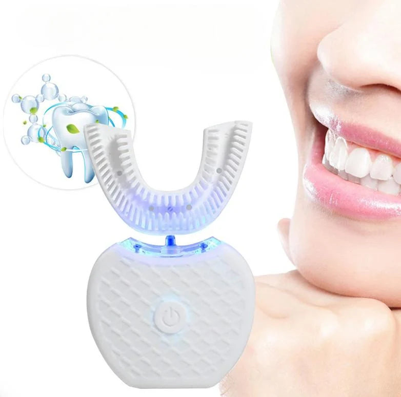 Electric Toothbrush U-Shaped Rechargeable Blue Light