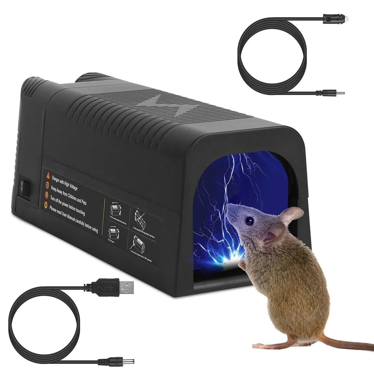 Electronic Rat Trap USB Rechargeable Hands-Free Disposal