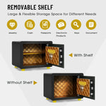 Electronic Safe Digital Keypad & Backup Keys Detachable Shelf