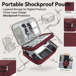 Electronics Organizer 3-Layer Water-Resistant Mesh Pockets